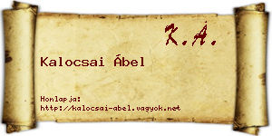 Kalocsai Ábel névjegykártya